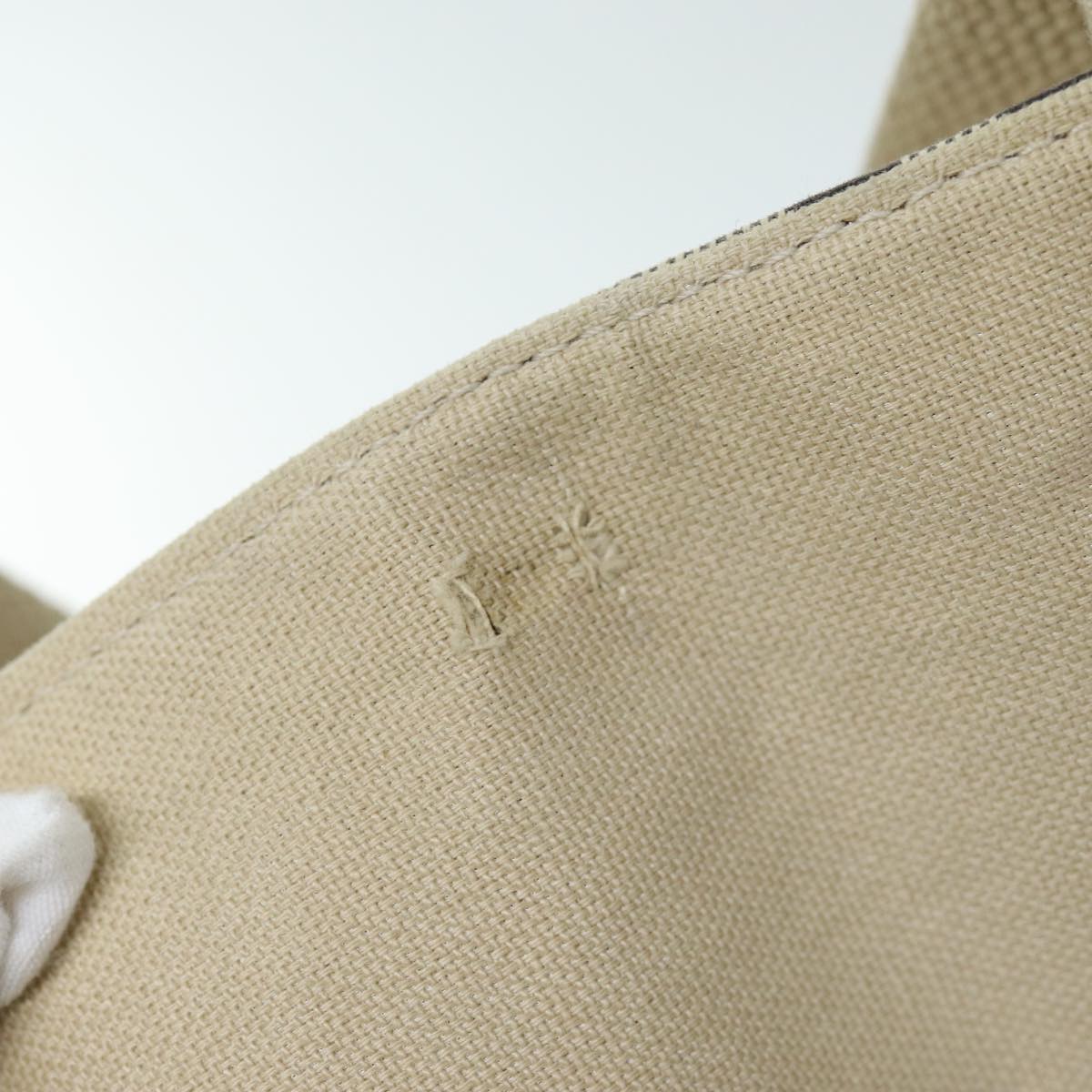 Burberry Nova Check Hand Bag Canvas Beige Auth ti1736
