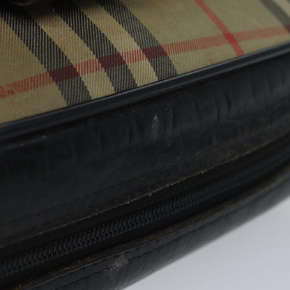 BURBERRYSs Nova Check Shoulder Bag Beige Black Auth ti1761
