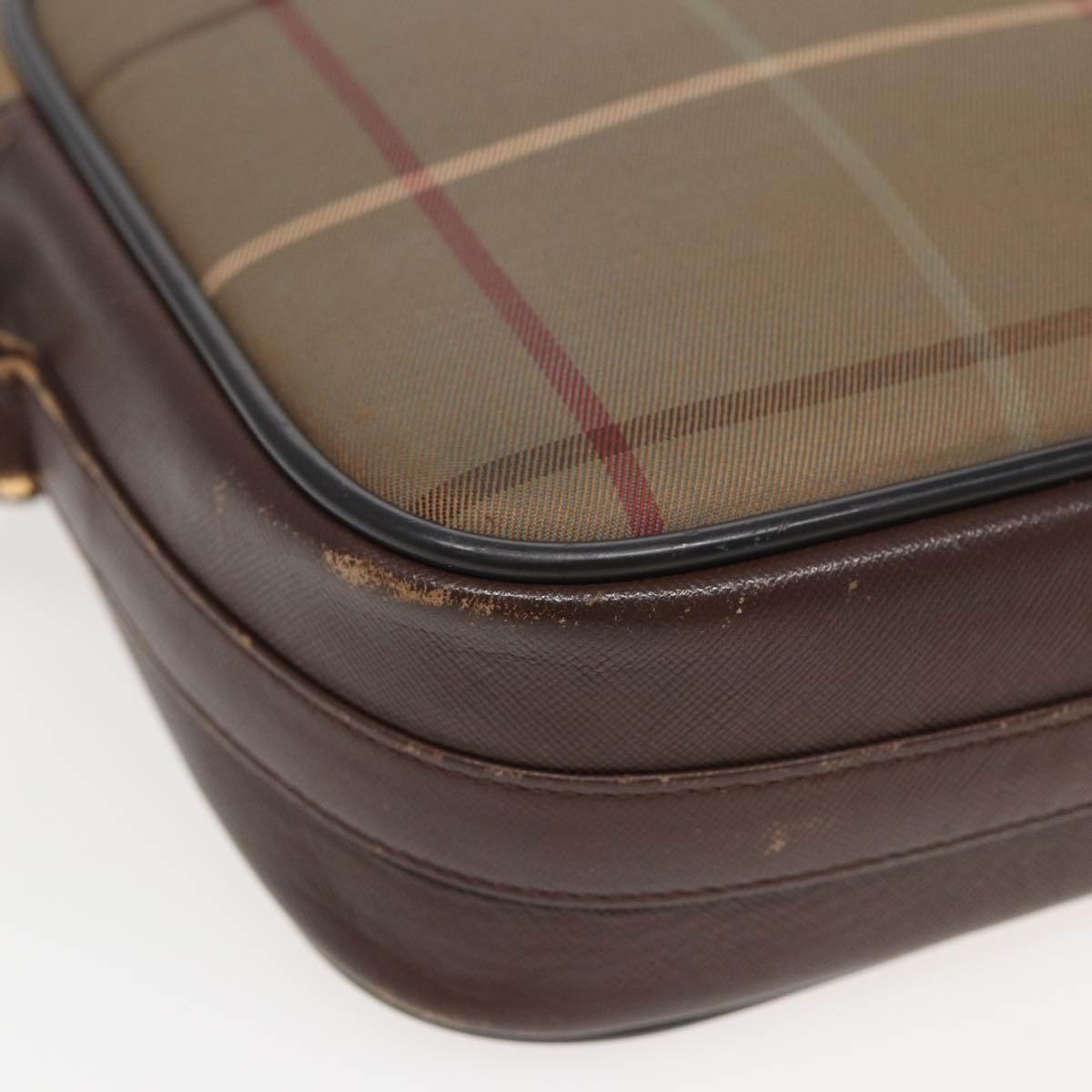 BURBERRYSs Nova Check Shoulder Bag Canvas Beige Brown Auth ti1772