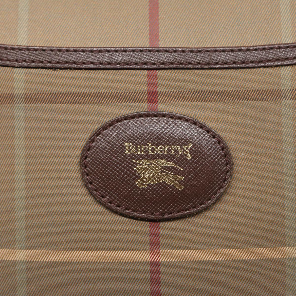 BURBERRYSs Nova Check Shoulder Bag Canvas Beige Brown Auth ti1772