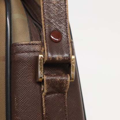 BURBERRYSs Nova Check Shoulder Bag Canvas Beige Brown Auth ti1772