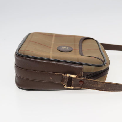 BURBERRYSs Nova Check Shoulder Bag Canvas Beige Brown Auth ti1772