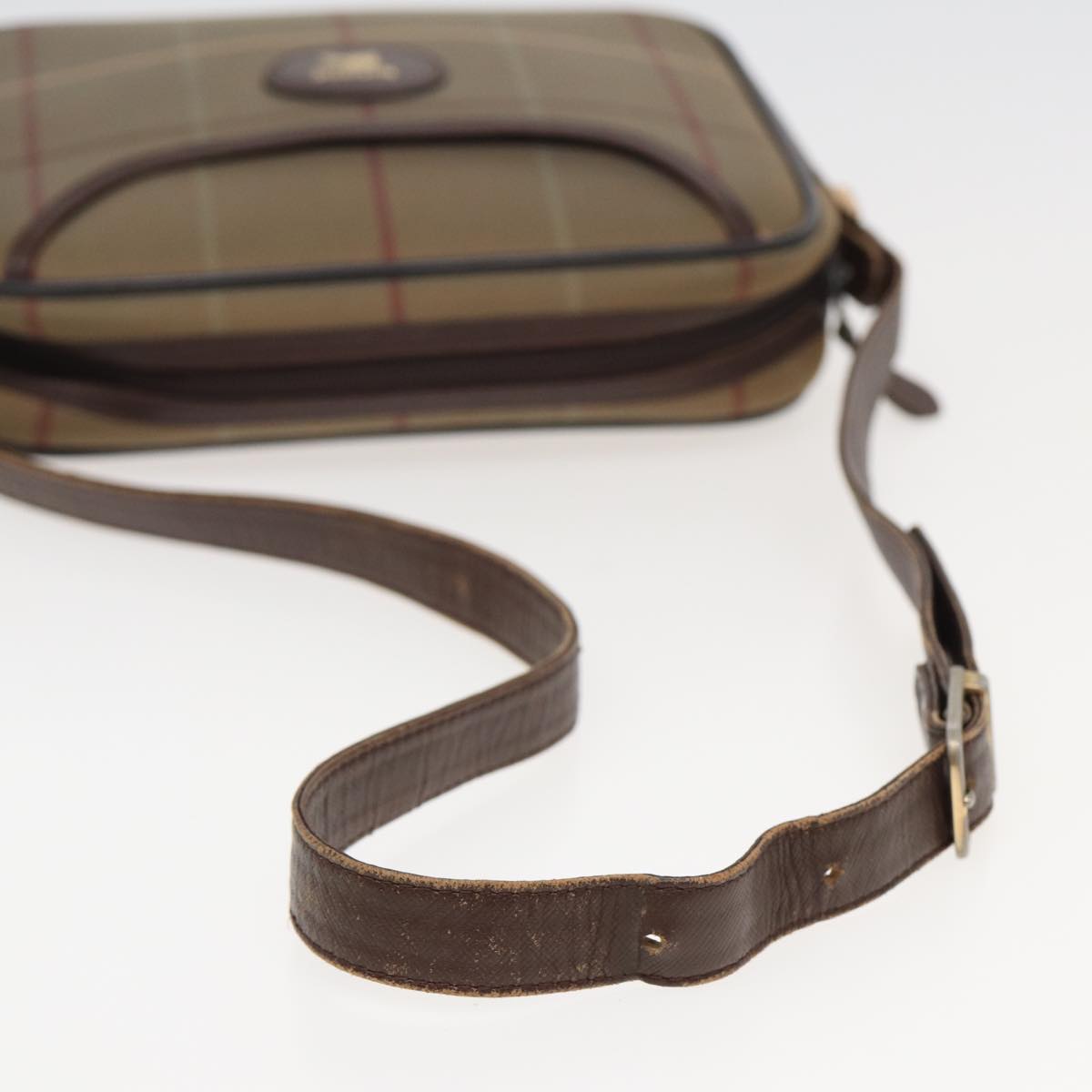 BURBERRYSs Nova Check Shoulder Bag Canvas Beige Brown Auth ti1772