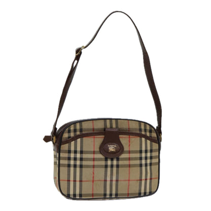 BURBERRYSs Nova Check Blue Label Hand Bag Canvas Black Auth ti1774