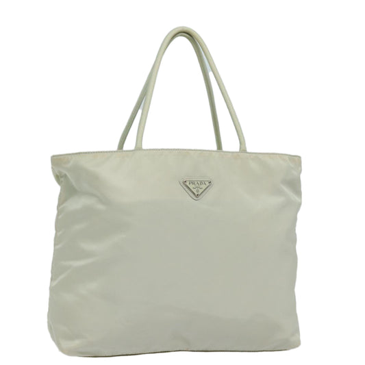 PRADA Hand Bag Nylon Gray Auth ti1783