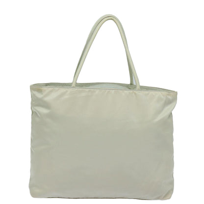 PRADA Hand Bag Nylon Gray Auth ti1783