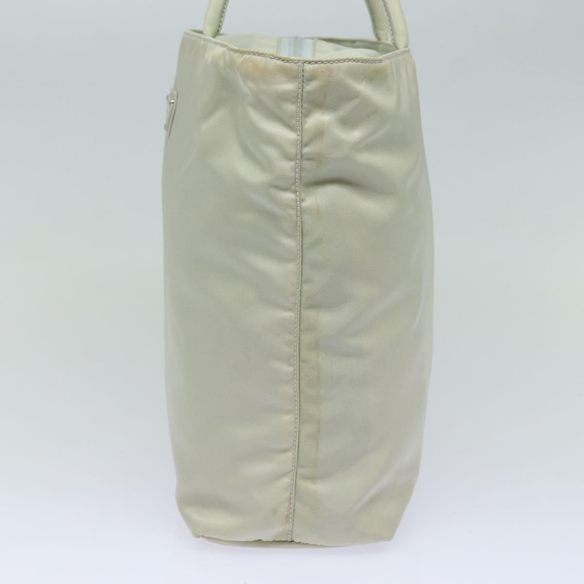 PRADA Hand Bag Nylon Gray Auth ti1783
