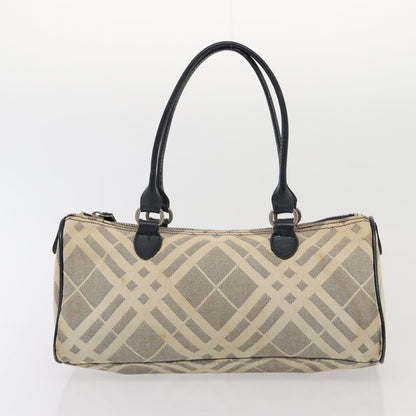 BURBERRY s Nova Check Blue Label Hand Bag Canvas 2Set Navy Auth ti1802