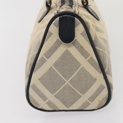 BURBERRY s Nova Check Blue Label Hand Bag Canvas 2Set Navy Auth ti1802