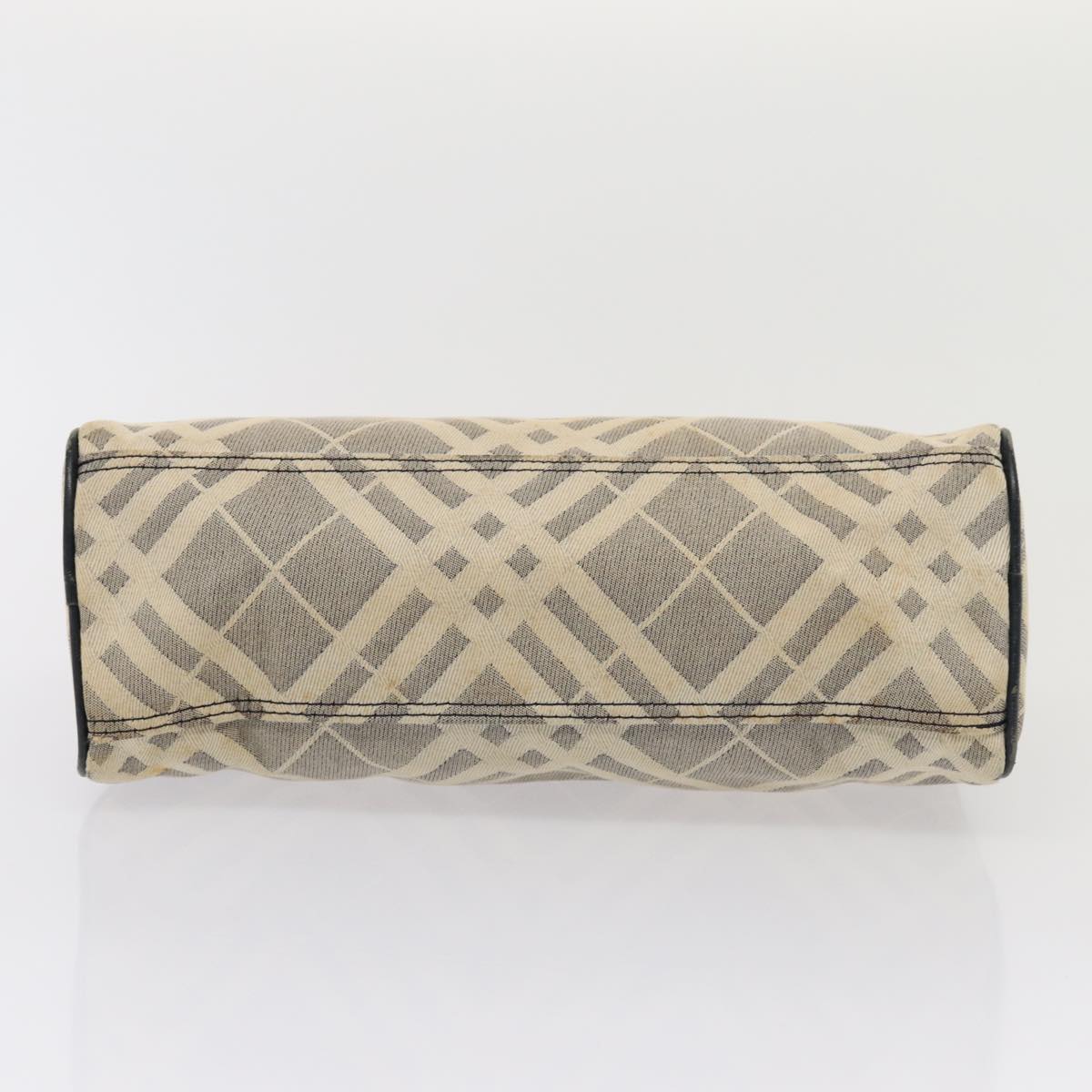 BURBERRY s Nova Check Blue Label Hand Bag Canvas 2Set Navy Auth ti1802