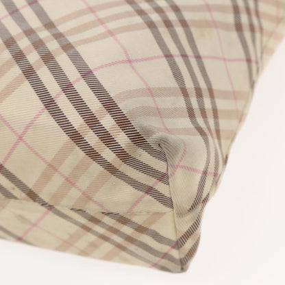 BURBERRY Nova Check Tote Bag Nylon Beige Pink Auth ti1804