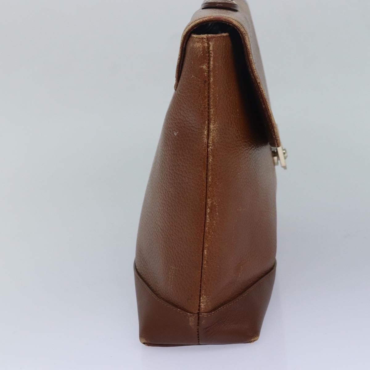 BURBERRY Hand Bag Leather 2way Brown Auth ti1821
