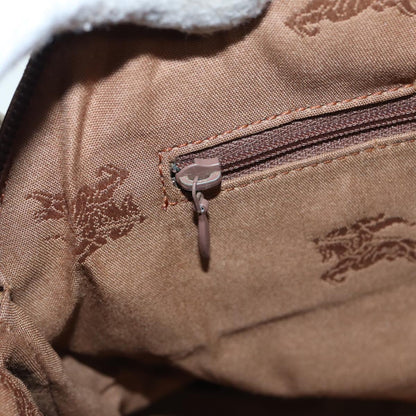 BURBERRYSs Nova Check Hand Bag Canvas Beige Auth ti1856