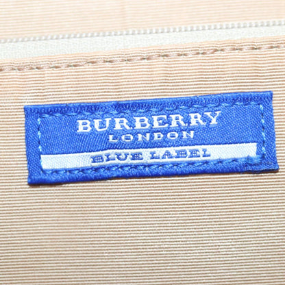 BURBERRY Blue Label Chain Tote Bag straw Brown Auth ti1873