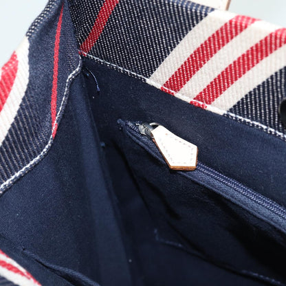 BURBERRY Blue Label Denim Hand Bag Canvas Navy Auth ti1891