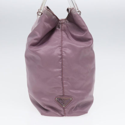 PRADA Hand Bag Nylon Pink Silver Auth ti1945