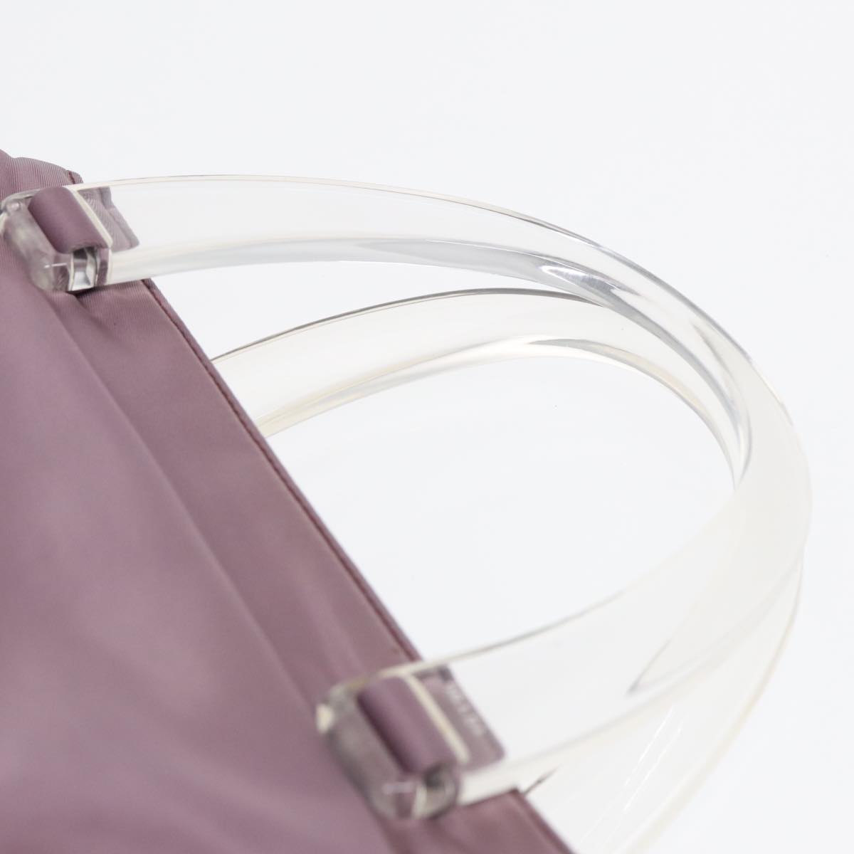 PRADA Hand Bag Nylon Pink Silver Auth ti1945