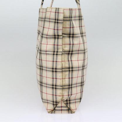 BURBERRY Nova Check Tote Bag Canvas Beige Auth ti2000