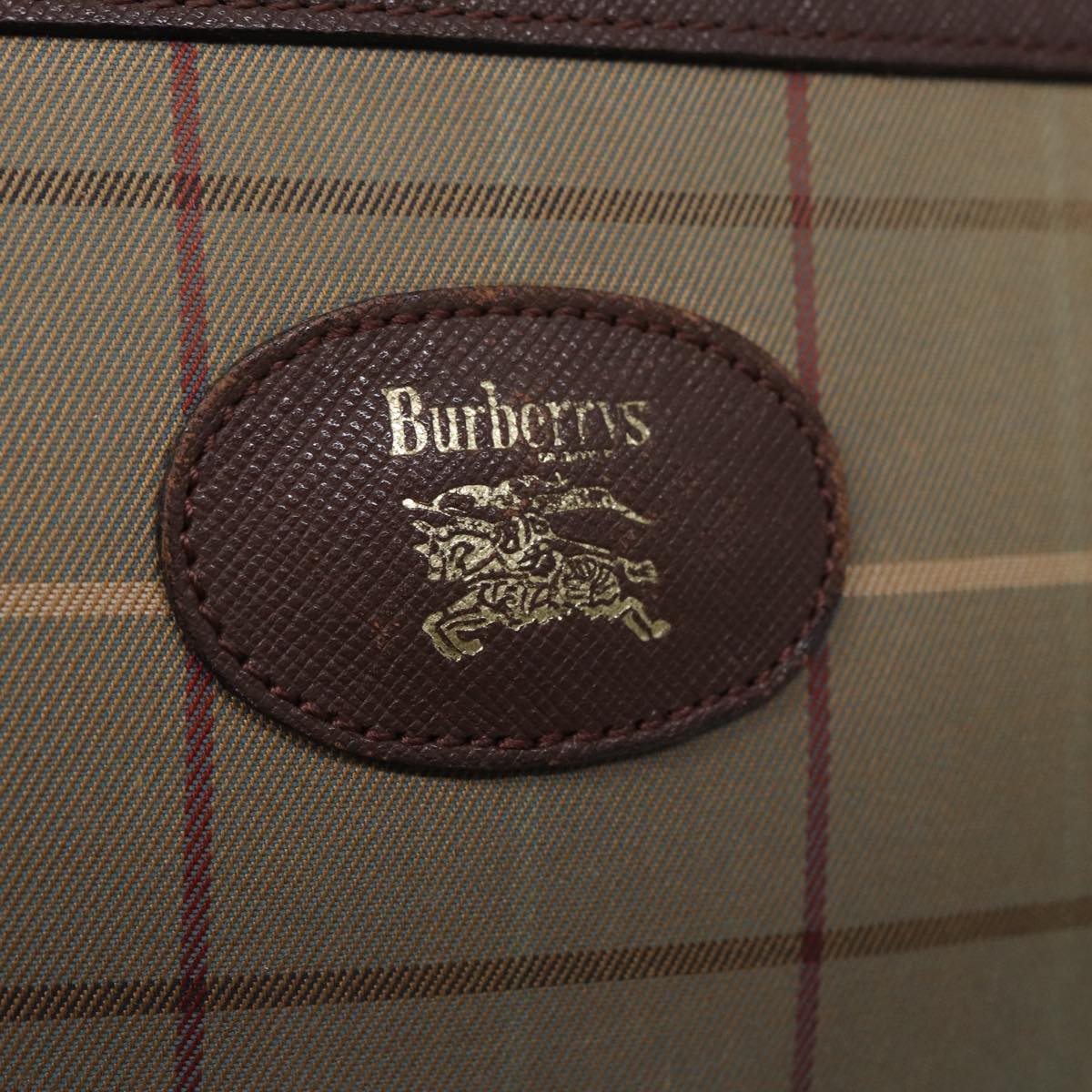 BURBERRYSs Nova Check Clutch Bag Canvas Beige Auth ti2016