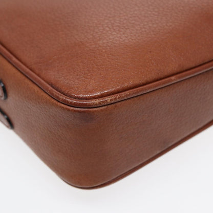 BURBERRYSs Shoulder Bag Leather Brown Gold Auth ti2030