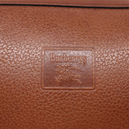 BURBERRYSs Shoulder Bag Leather Brown Gold Auth ti2030