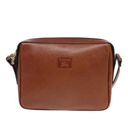 BURBERRYSs Shoulder Bag Leather Brown Gold Auth ti2030