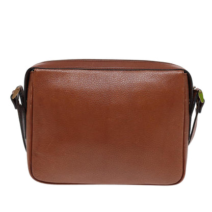 BURBERRYSs Shoulder Bag Leather Brown Gold Auth ti2030