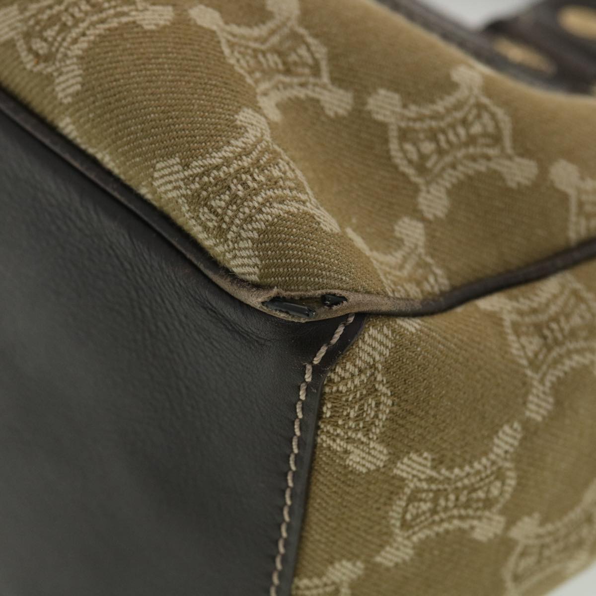 Celine Paris Macadam Canvas Hand Bag Brown  ti813