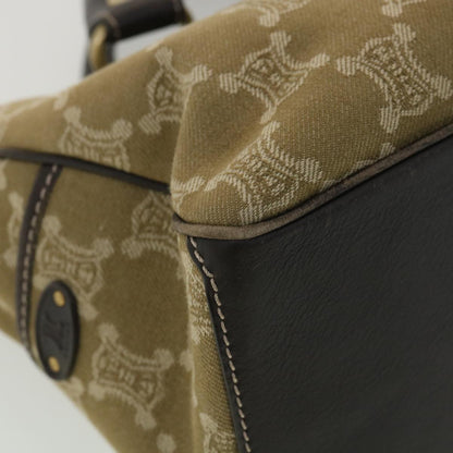 Celine Paris Macadam Canvas Hand Bag Brown  ti813