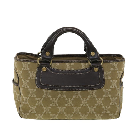 Celine Paris Macadam Canvas Hand Bag Brown  ti813
