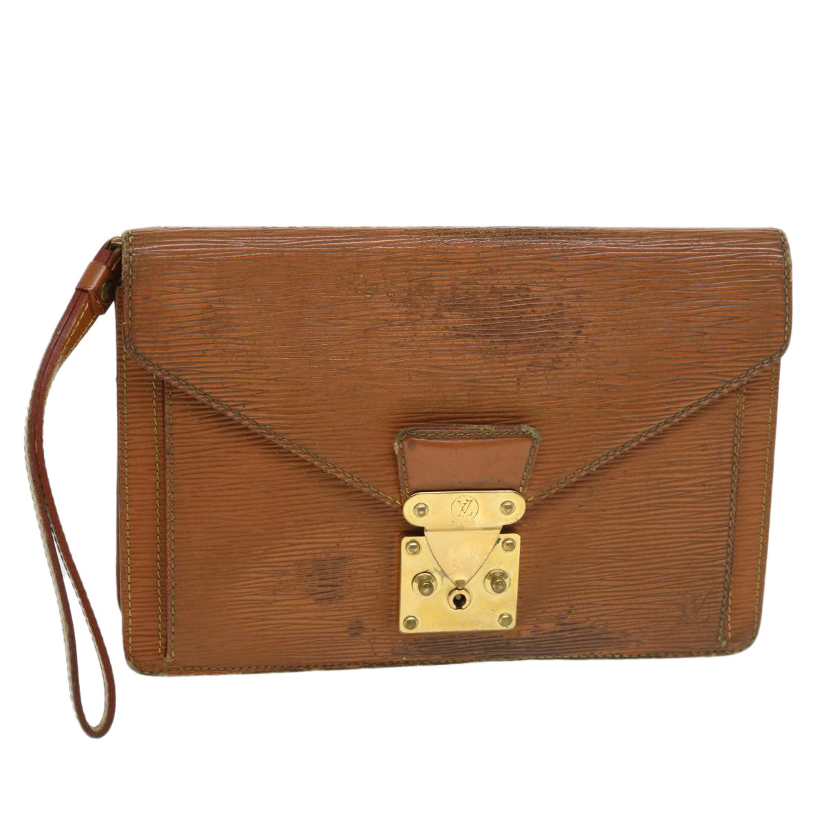 LOUIS VUITTON Epi Serie Dragonne Hand Bag Brown M52618 LV ti978