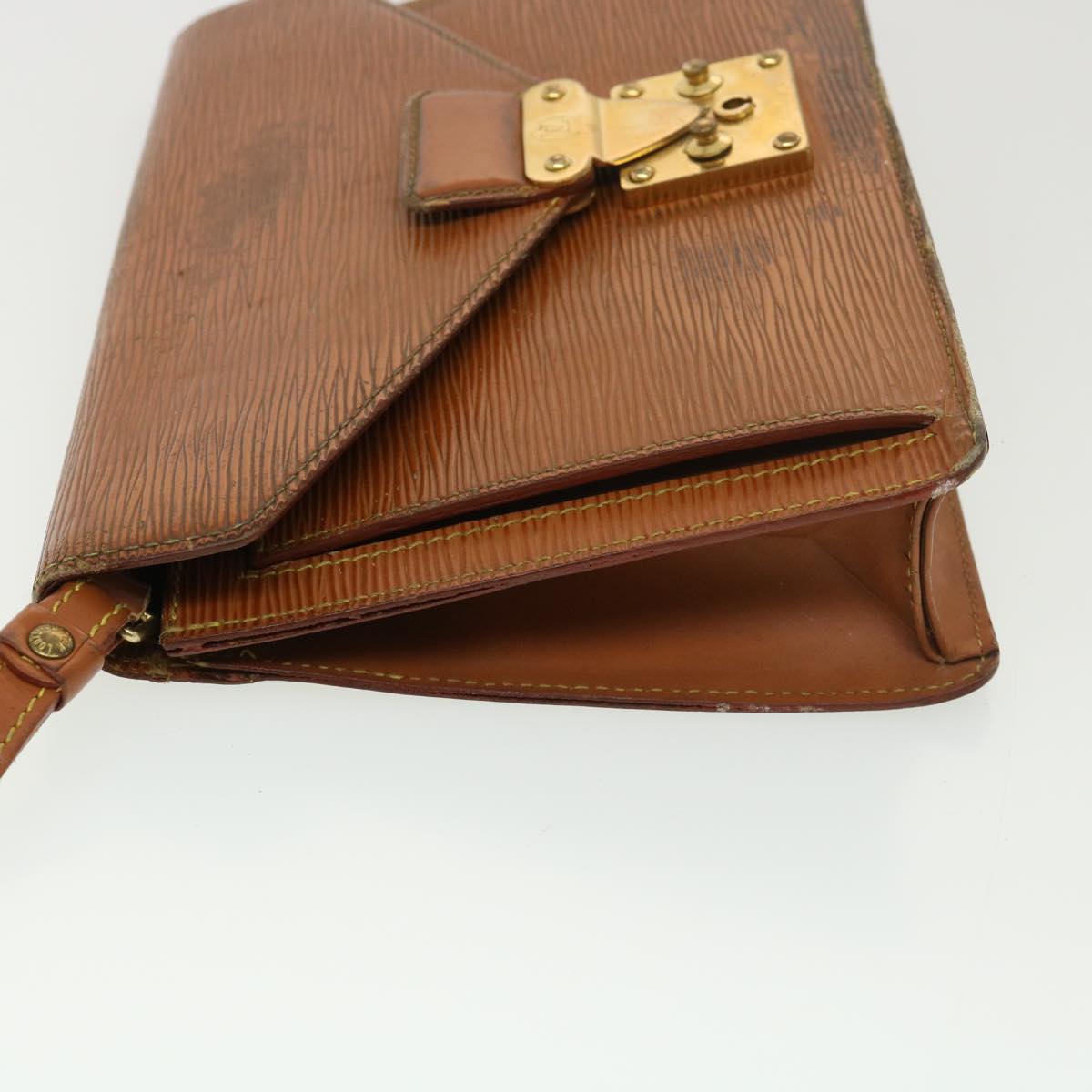 LOUIS VUITTON Epi Serie Dragonne Hand Bag Brown M52618 LV ti978