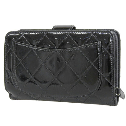 Chanel Black Enamel Wallet A48667