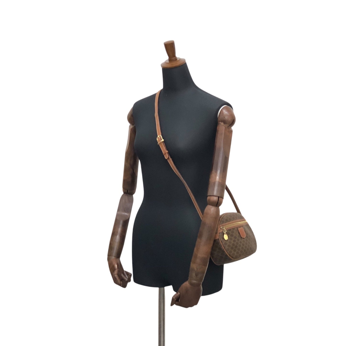 CELINE  Round Shoulder bag Brown Vintage 832m4p