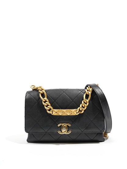 Bracelet on Chain Quilted Mini Flap Bag