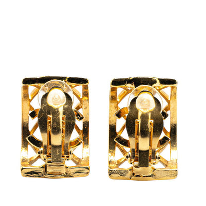 Chanel Gold Plated Coco Mark Vintage Earrings