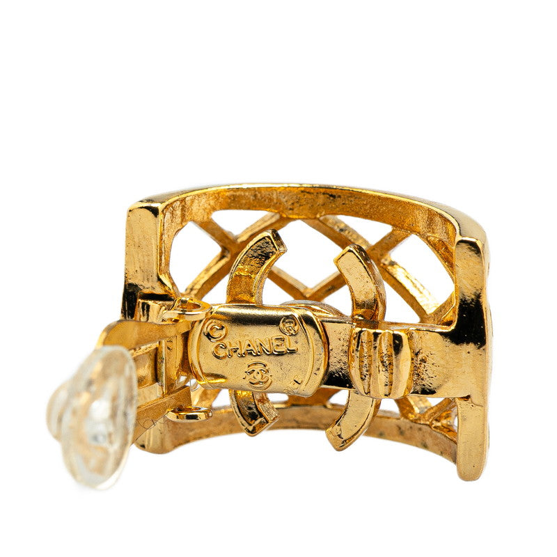Chanel Gold Plated Coco Mark Vintage Earrings