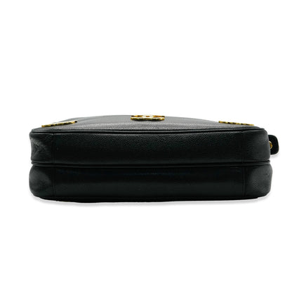 Chanel Black Caviar Triple CC Chain Tote