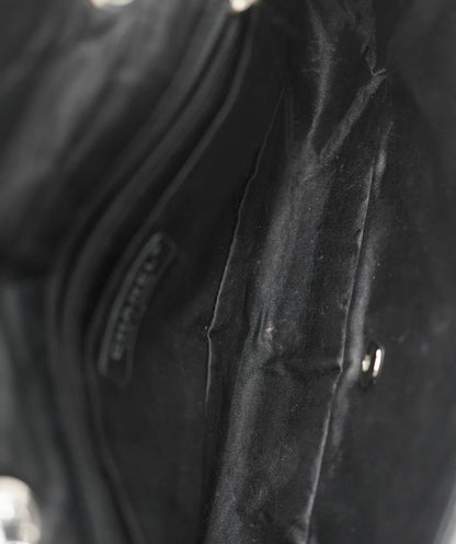 Black Perforated Calfskin Medium 50's Flap Bag