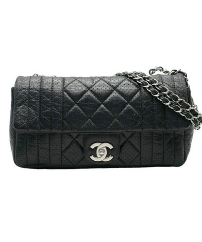 Chanel Black Perforated Calfskin Medium 's New Bag