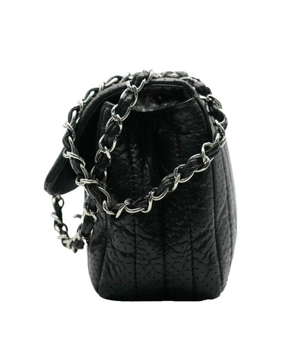 Chanel Black Perforated Calfskin Medium 's New Bag
