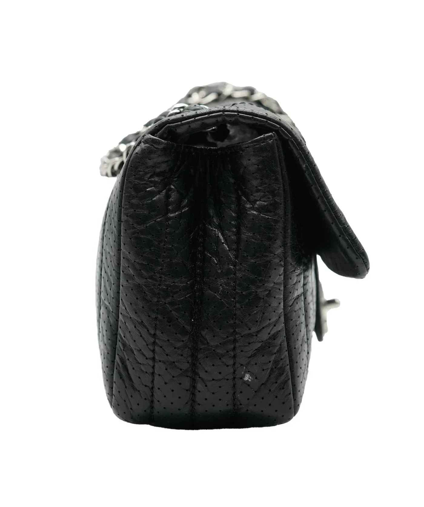 Chanel Black Perforated Calfskin Medium 's New Bag