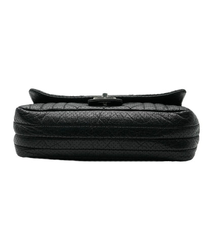 Black Perforated Calfskin Medium 50's Flap Bag
