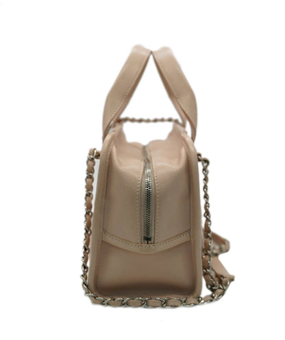 Pink Quilted Caviar Small Deauville Bowling Bag