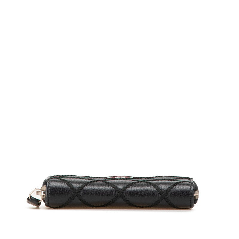 Chanel Coco Mark Wild Stitch Leather Coin Purse