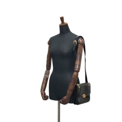 CELINE Horse Carriage Shoulder bag Black Vintage s2znbb