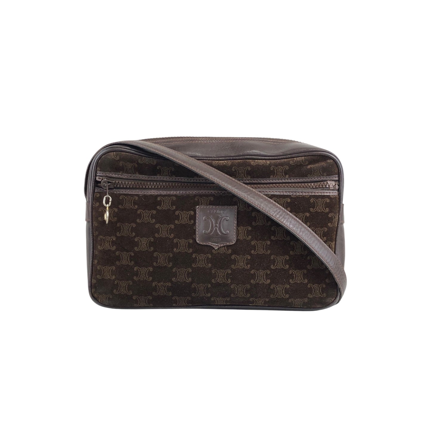 CELINE  Shoulder bag Brown Vintage sckbvj