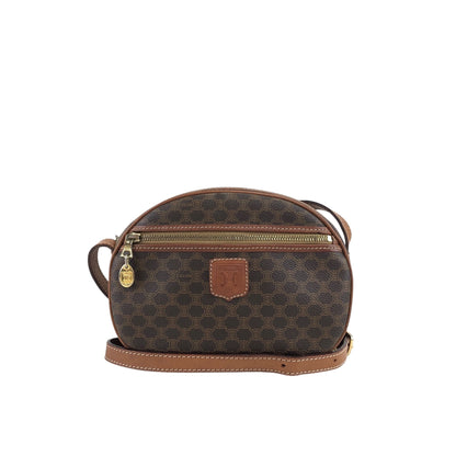 CELINE  Round Shoulder bag Brown Vintage 832m4p