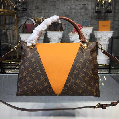 Louis Vuitton V Tote MM Monogram Safran