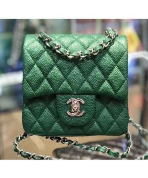 Chanel Classic Clutch With Chain – CWC Caviar Teal Gold-Toned